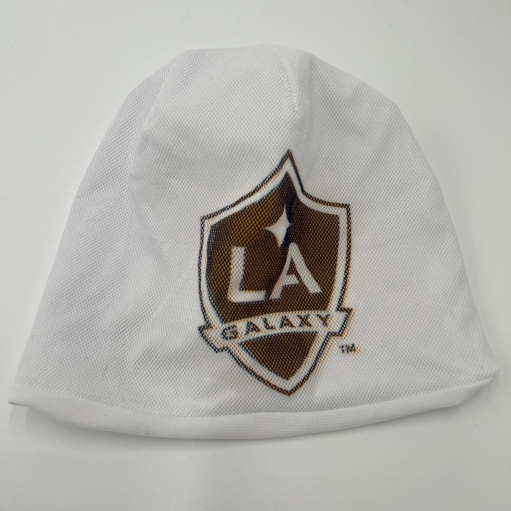 LA Galaxy MLS Adidas White Mesh Beanie Hat Cap‎ One Size